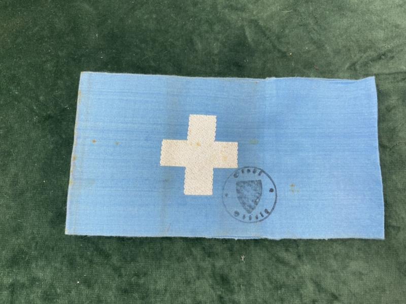LUFTSCHUTZ BLUE MEDICAL PERSONNEL  ARMBAND.