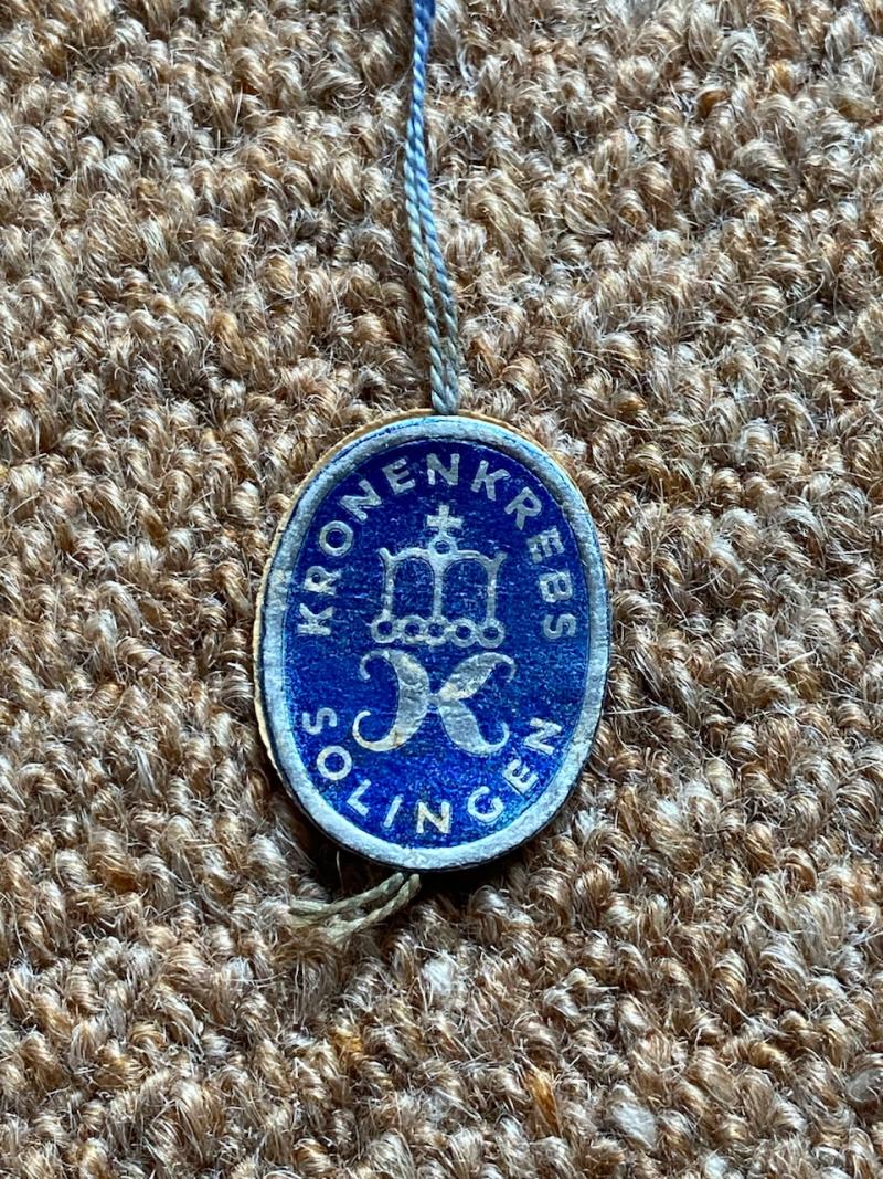 AN ORIGINAL KARL JULIUS KREBS/KRONEN KREBS  DAGGER/SWORD SALES TAG.