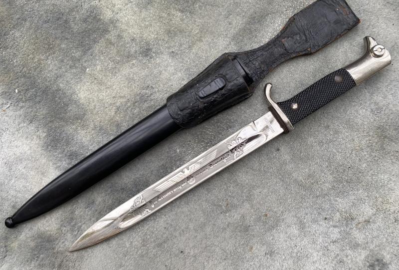 THIRD REICH ‘MEMORY OF MY SERVICE TIME’ DRESS BAYONET.