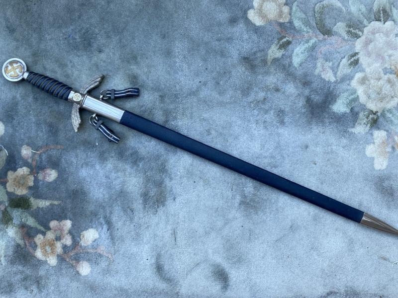 EARLY ALL NICKEL LUFTWAFFE OFFICERS PARADE SWORD - FLIEGERSCHWERT.