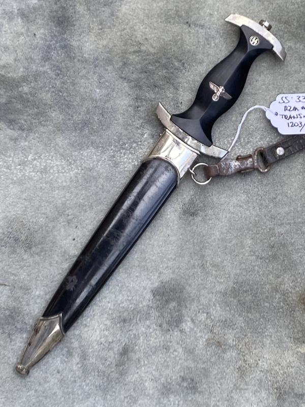 RARE DOUBLE MARKED SS ‘33 DAGGER M7/49.