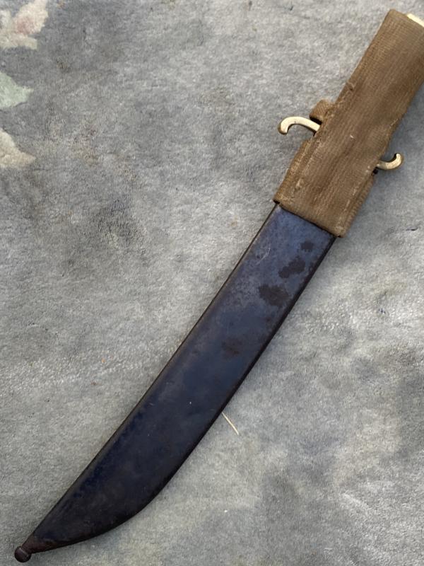 A RARE LUFTWAFFE BOMBER CREW SURVIVAL MACHETE COMPLETE WITH TROPICAL FROG!.