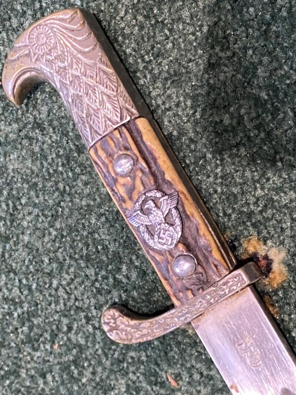 “SPECIAL OFFERING” LONG THIRD REICH POLICE BAYONET WITH FROG BY WKC.