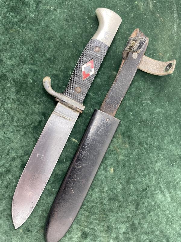 HITLER YOUTH DAGGER WITH EICKHORN DOUBLE TRADEMARK.