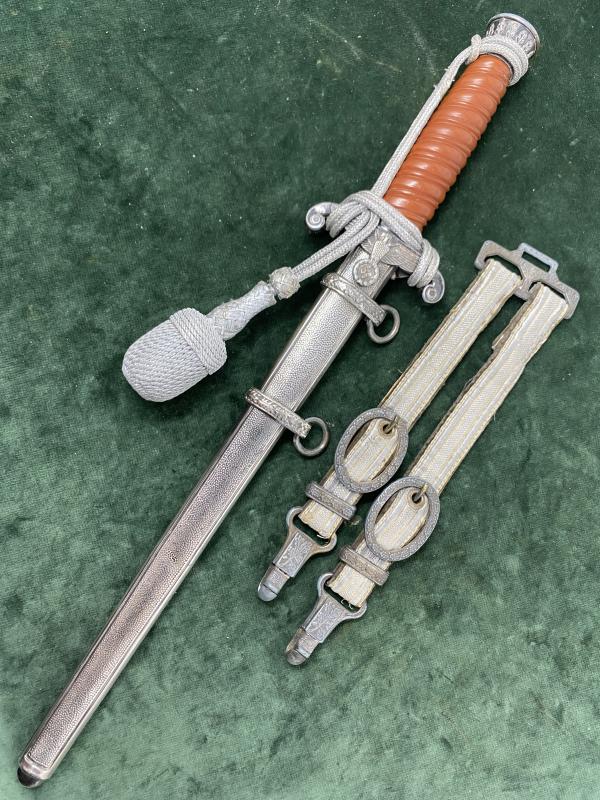 RARE ARMY DAGGER BY WMW WAFFEN WITH HANGERS AND KNOT.