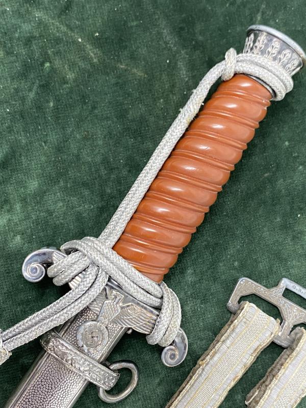 RARE ARMY DAGGER BY WMW WAFFEN WITH HANGERS AND KNOT.