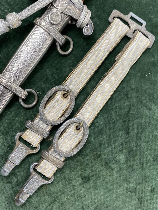 RARE ARMY DAGGER BY WMW WAFFEN WITH HANGERS AND KNOT.