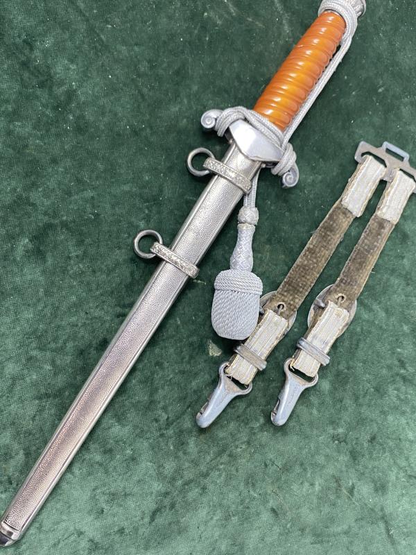RARE ARMY DAGGER BY WMW WAFFEN WITH HANGERS AND KNOT.