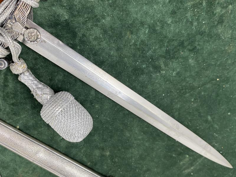 RARE ARMY DAGGER BY WMW WAFFEN WITH HANGERS AND KNOT.