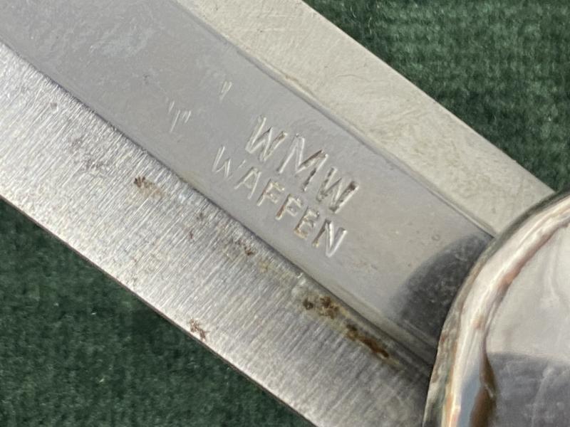 RARE ARMY DAGGER BY WMW WAFFEN WITH HANGERS AND KNOT.