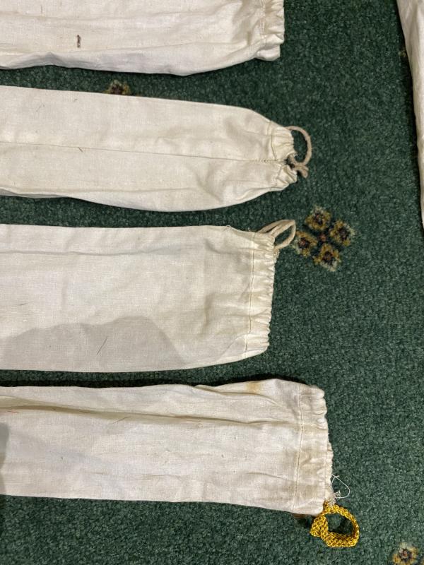 OLD COTTON DRAW STRING DAGGER BAGS.