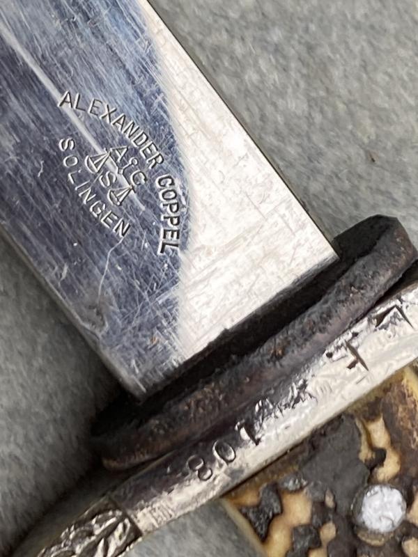 AN EXCELLENT ‘RURAL’ POLICE BAYONET, WITH FROG AND LARGE PORTAPEE.