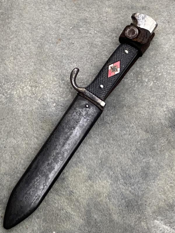 HITLER YOUTH DAGGER WITH MOTTO - DOUBLE MARKED.