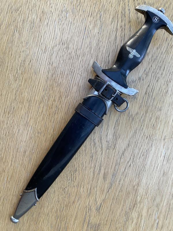 A DOUBLE MARKED ‘TRANSITIONAL’ EICKHORN ‘33 SS MANS WITH ORIGINAL VERTICAL HANGER!