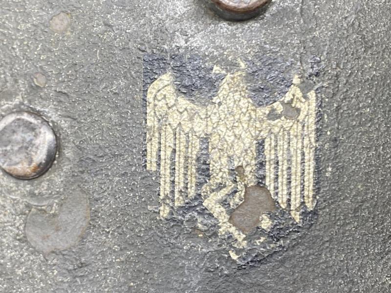 THIRD REICH M18 TRANSITIONAL STEEL HELMET.