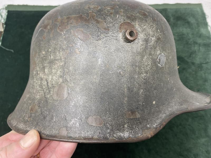 THIRD REICH M18 TRANSITIONAL STEEL HELMET.