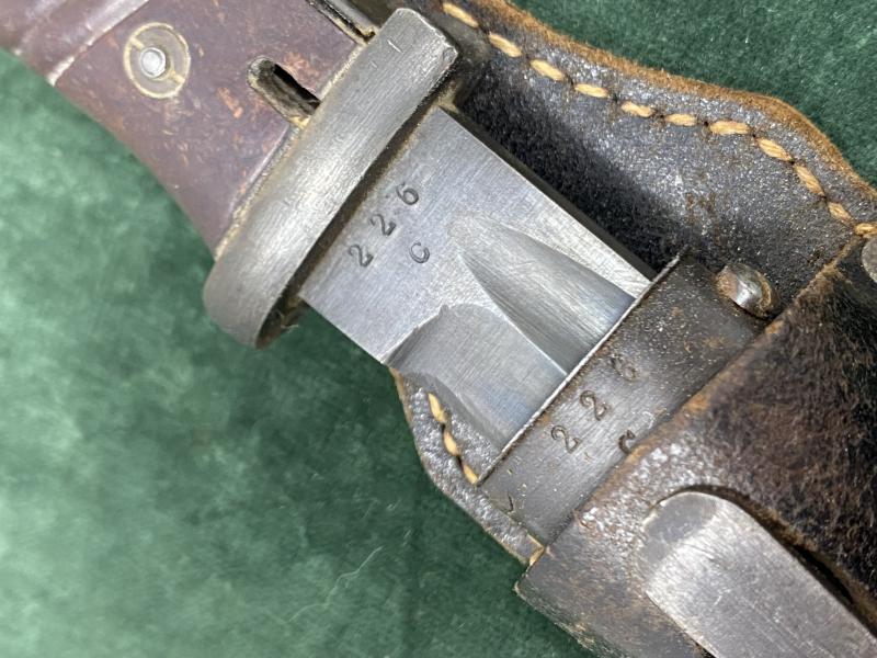 THIRD REICH K98 BAYONET- MATCHING NUMBERS AND ORIGINAL FROG.