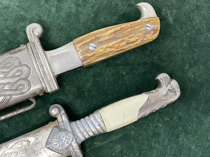 A UNIQUE OPPORTUNITY TO BUY A RAD OFFICERS DAGGER & A RAD HEWER TOGETHER FOR A SPECIAL PRICE, BOTH BY THE SAME MAKER!!!!!!!!