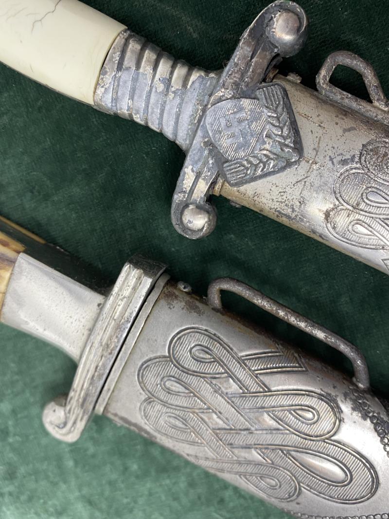 A UNIQUE OPPORTUNITY TO BUY A RAD OFFICERS DAGGER & A RAD HEWER TOGETHER FOR A SPECIAL PRICE, BOTH BY THE SAME MAKER!!!!!!!!