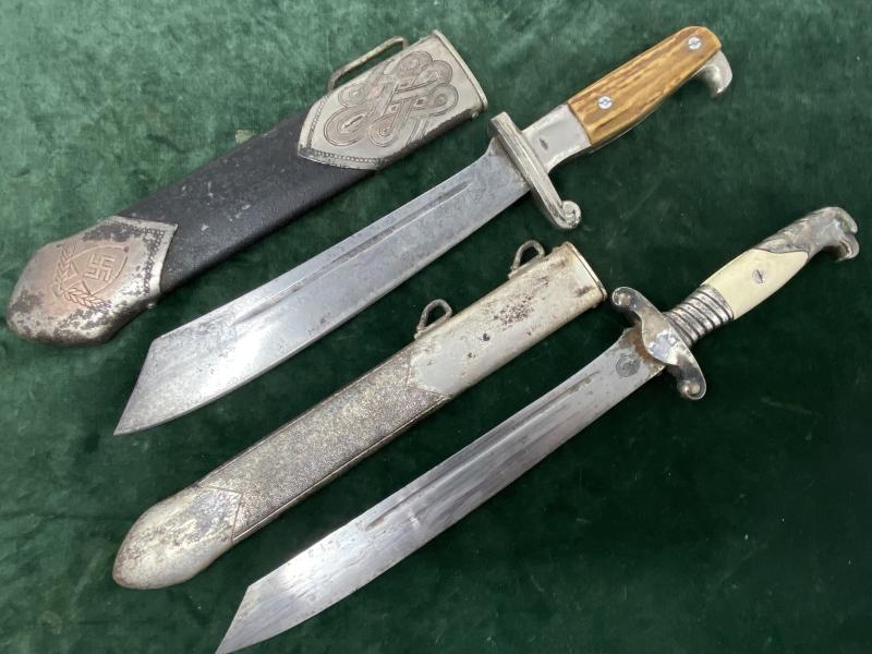 A UNIQUE OPPORTUNITY TO BUY A RAD OFFICERS DAGGER & A RAD HEWER TOGETHER FOR A SPECIAL PRICE, BOTH BY THE SAME MAKER!!!!!!!!