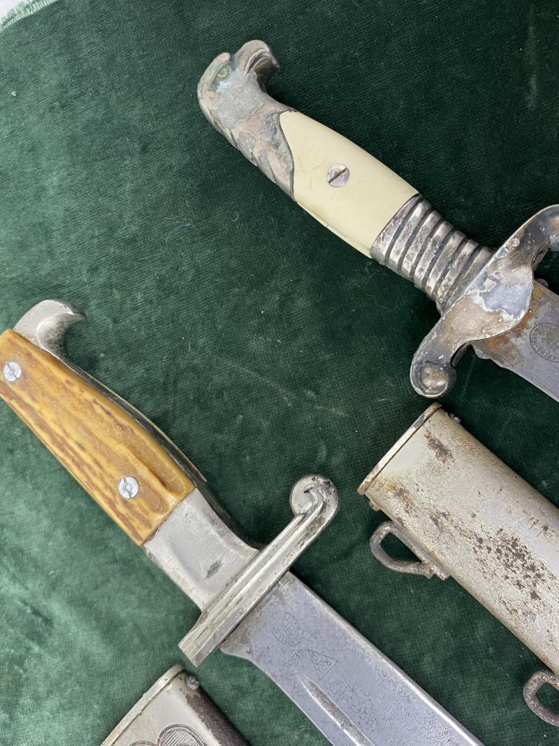 A UNIQUE OPPORTUNITY TO BUY A RAD OFFICERS DAGGER & A RAD HEWER TOGETHER FOR A SPECIAL PRICE, BOTH BY THE SAME MAKER!!!!!!!!
