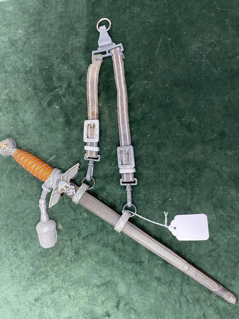 2nd Pattn. LUFTWAFFE DAGGER BY EICKHORN WITH GILDED SWAZ’s , STRSPS & KNOT.