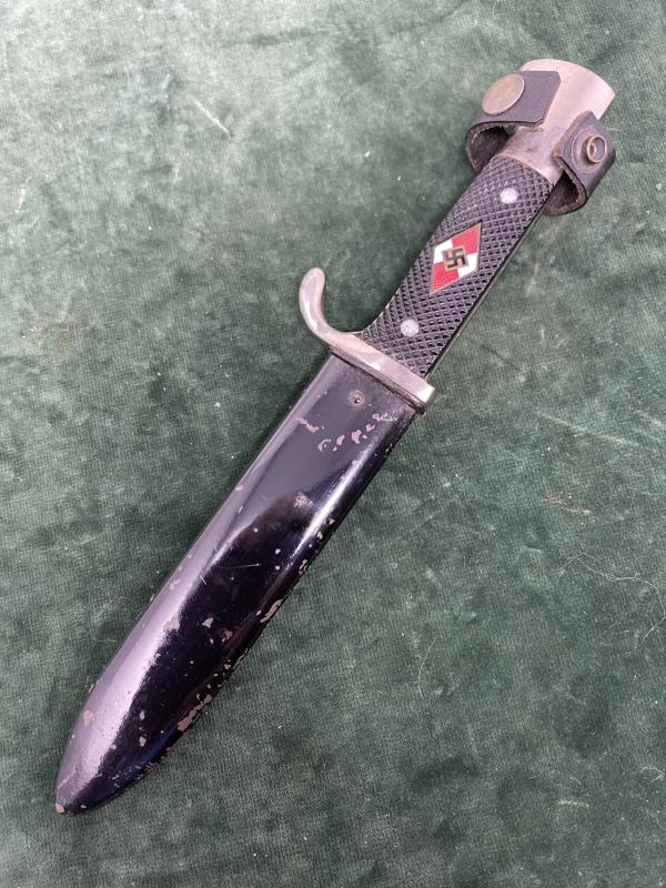 A VERY NICE EXAMPLE OF A DOUBLE MARKED HJ DAGGER.