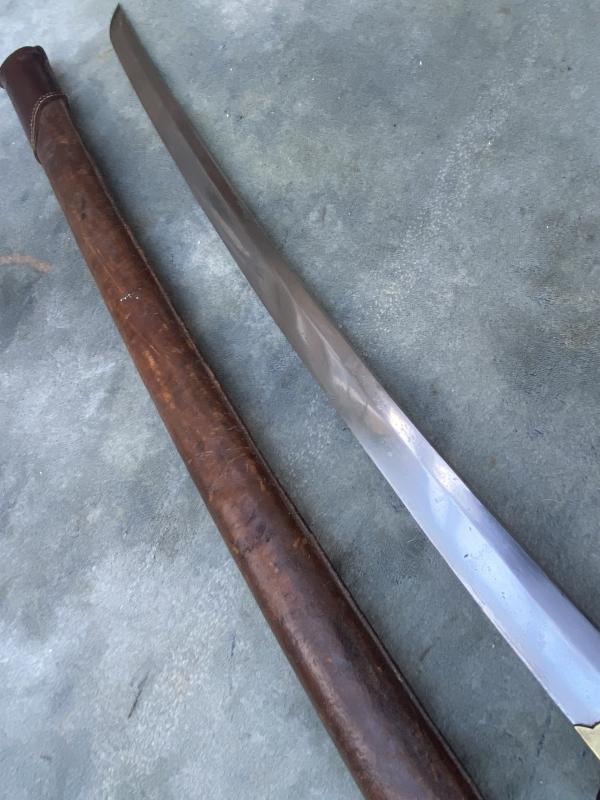 WW2 JAPANESE OFFICERS KATANA/SAMURAI SWORD WITH BATTLE COVER AND ORIGINSL ‘KNOT’