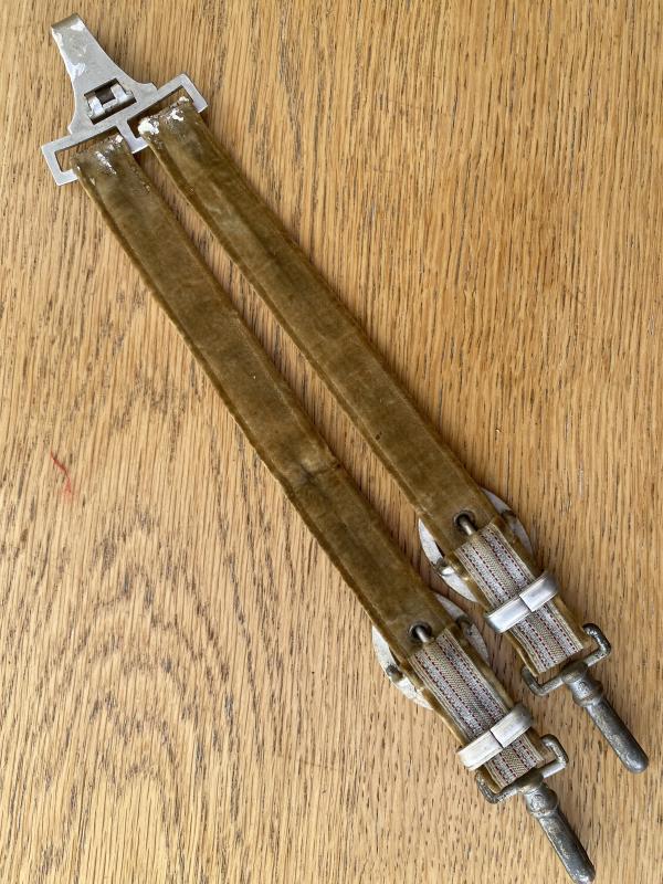 A SUPERB SET OF RED CROSS OFFICERS DAGGER HANGERS.