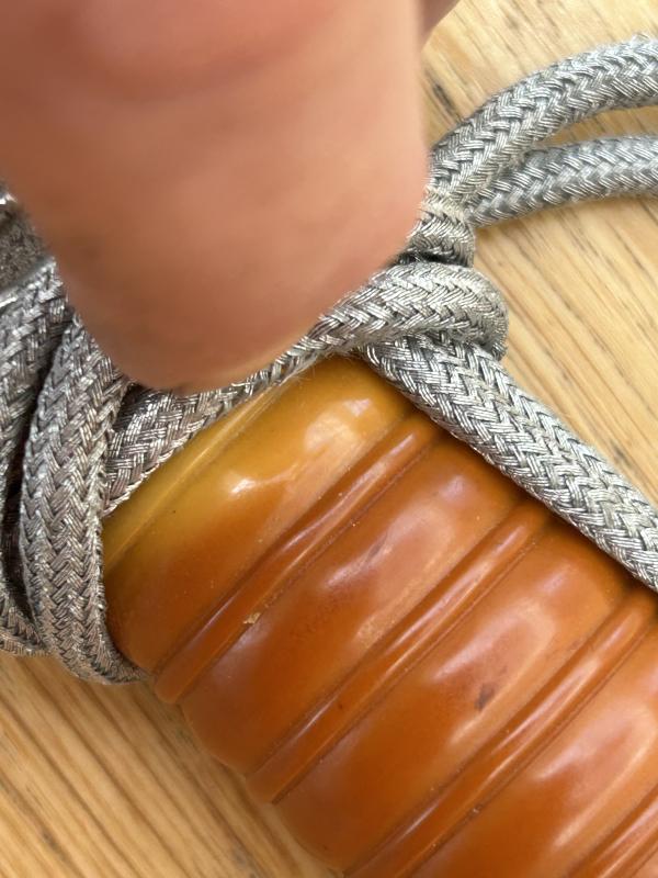 A BEAUTIFUL RED CROSS OFFICERS DAGGER WITH KNOT.