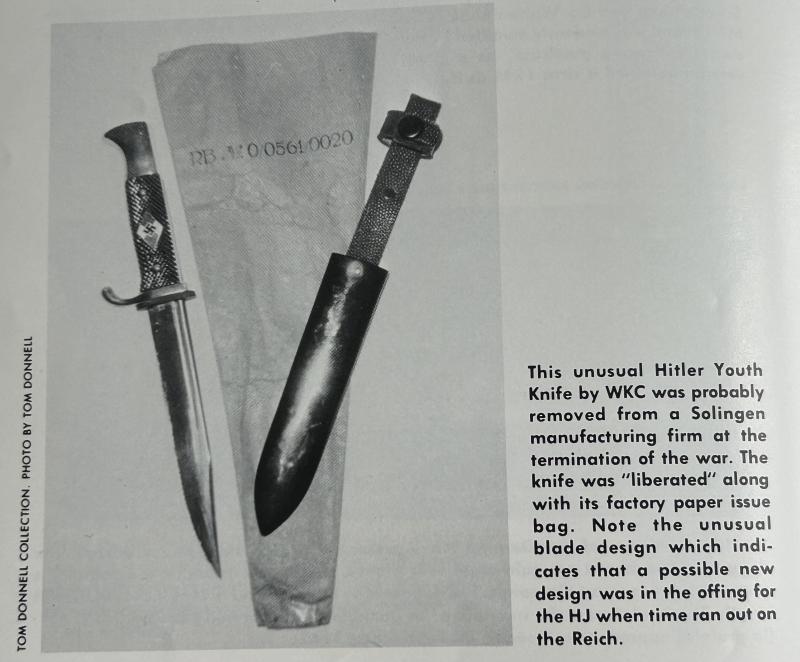 MOST UNUSUAL AND RARE LATER VARIATION TYPE HJ DAGGER BY WKC.