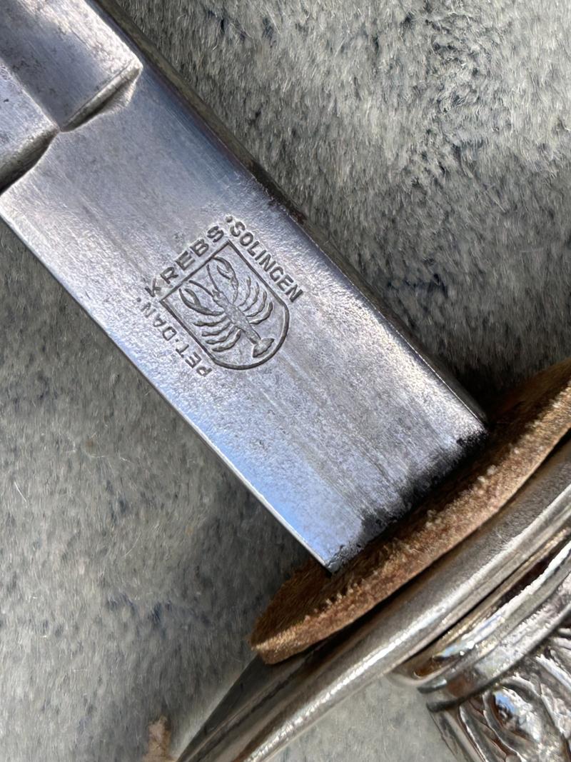 THIRD REICH POLICE OFFICERS SWORD BY PTR DAN KREBS - LONG!