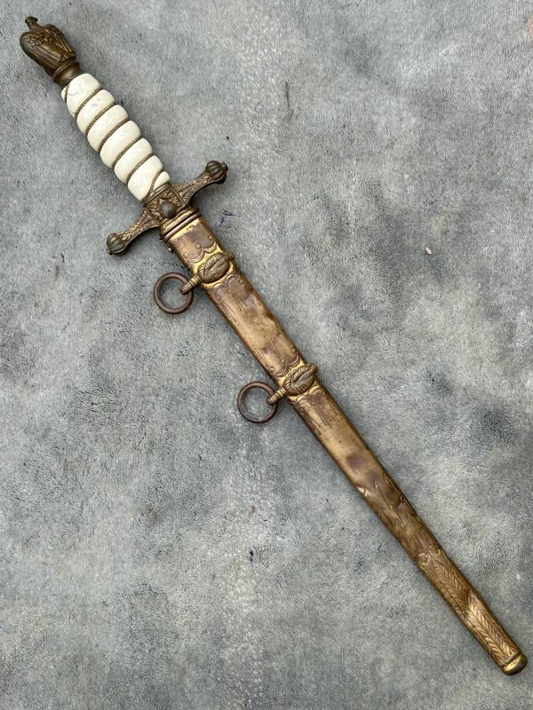 EARLY NAVAL DAGGER BY ALCOSO - TRANSITIONAL PIECE.