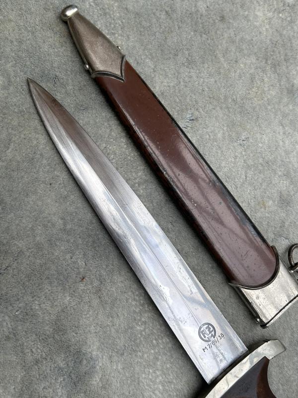 A TRANSITIONAL SA DAGGER BY VERY RARE MAKER H.A. HERB A.G. M7/69.