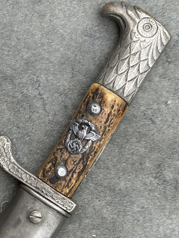THIRD REICH RURAL POLICE BAYONET. MATCHING DETAILS ETC.