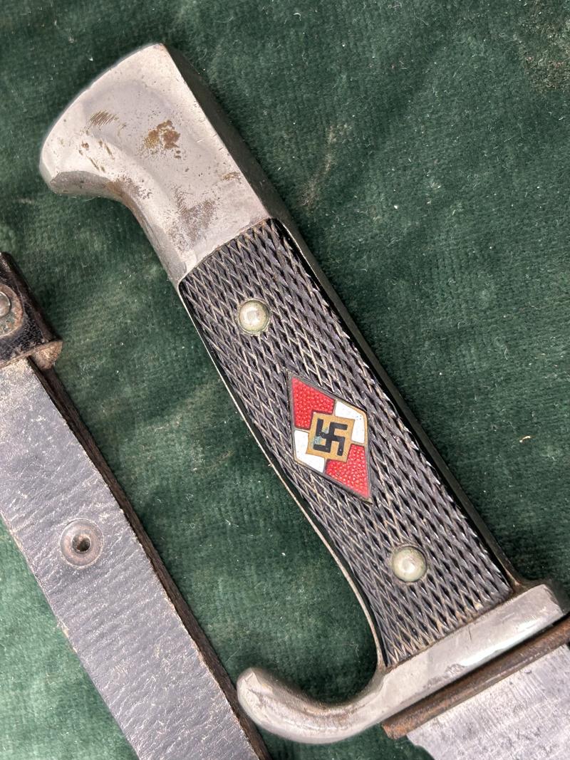 EARLY HJ DAGGER WITH MOTTO AND RARE MAKER.