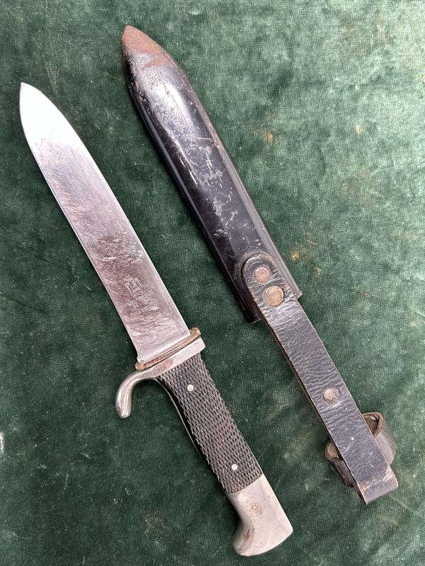 EARLY HJ DAGGER WITH MOTTO AND RARE MAKER.