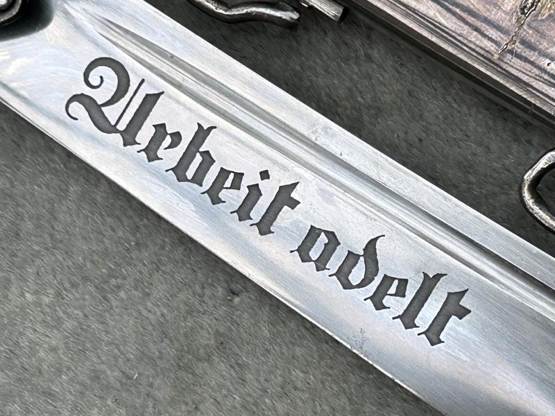 RAD OFFICERS DAGGER BY A RARE MAKER F.A. HELBEIG!